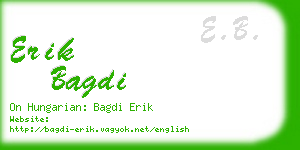 erik bagdi business card